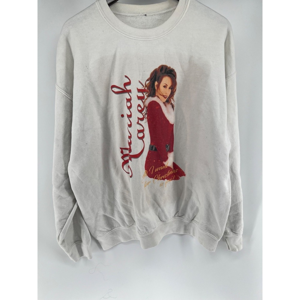 Mariah Carey Christmas Sweatshirt‎ Womens XLarge All I Want For Christmas Is You